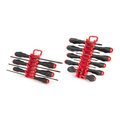 Tekton High-Torque Black Oxide Blade Screwdriver Set, 16-Piece (#0-#3, 1/8-5/16 in.) with Holder DRV41504